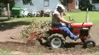 Bottom plow in action