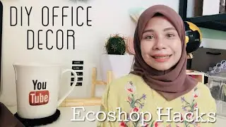 DIY 6 EASY Office/Study Table Decor || ECOSHOP HACKS Ep1