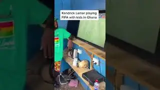 When Kendrick Lamar was playing FIFA with kids in Ghana❤️🎮