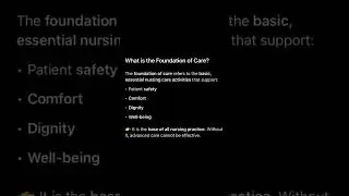 Foundations of Care, Study Guide #nclex #nursing #music #spedup #speedsong