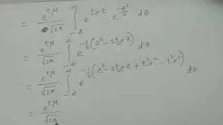 mgf of Normal distribution  - BSc Statistics