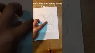 Magic drawing using thread ✨ &hearts;️ 🪄#art#drawing#magic#trending#shorts