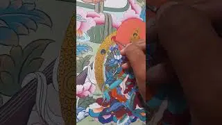 Tara Dolma thanka painting 🖼️ #shortvideo #art