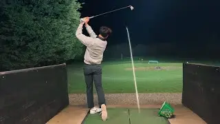 ASMR night golf driving range session 