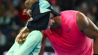 Rafael Nadal hits ballgirl and kiss her afterwards