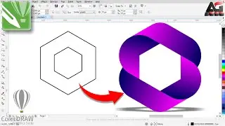 Polygon logo design in CorelDraw | Corel Draw Tutorial