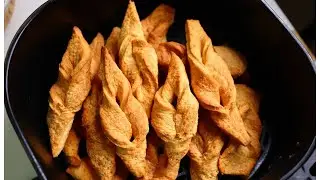 Crispy Figure-Eight Puff Pastry Bites Made in the AirFryer, One Sheet of Puff Pastry, Endless Crunch