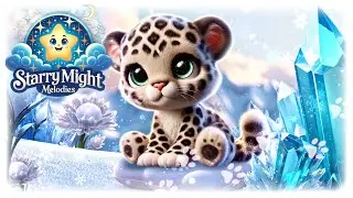 Frozen Lullaby 🌨️🐆 Adorable Leopard Cub & Gentle Music for Improving Sleep Quality, Relaxing 🧘