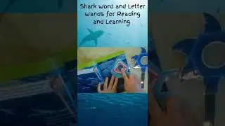 Shark Word and Letter Wands for Reading and Learning  #preschoolactivities #earlyreading