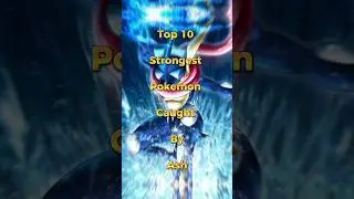Top 10 Most Strongest Pokemon Caught By Ash #Shorts #pokemon #Ash