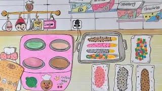 [🫧Paper DIY 🫧]🍭 Anpanman's chocolate melting machine to bake colorful cookies🍭Paper ASMR