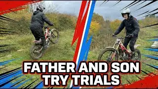 Father and Step son try trials riding for the first time 🤘🏻