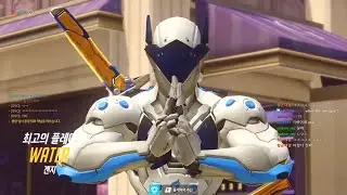 WATER PRO KOREAN GENJI GAMEPLAY! 39 ELIMS! [ OVERWATCH SEASON 22 ]