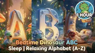 1 Hour Soothing Dinosaur ABC Sleep | Bedtime Loop