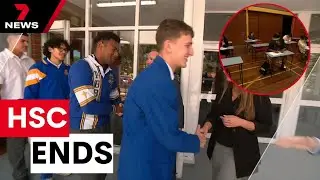 Year 12 students complete their final exam | 7NEWS