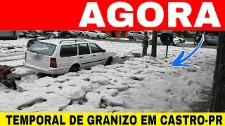 🔴FORTE TEMPORAL de GRANIZO nesta manhã em CASTRO no PARANÁ 😱 veja 26/08/25 