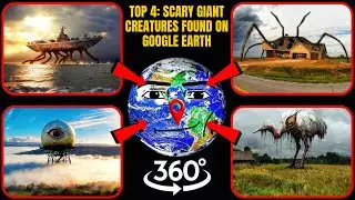 VR 360&deg; - Top 4: Scary Giant Creatures Found on Google Earth! Part 2