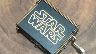 Star Wars Theme Hand Engraved Wooden Music Box