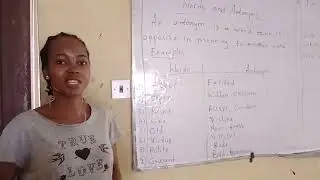 Words and Antonym in English