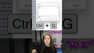 Ctrl + G // Excel Hot-Keys A-Z #shorts