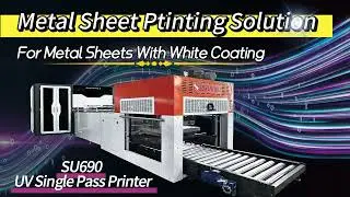 Tin Plate Digital Printing Machine, Single pass UV printer for metal sheet