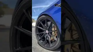 Beast M5 competition in for fresh Satin Black HRE P104SC wheels with Michelin PS4S tires! #bmw #m5