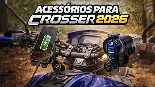 Acess&oacute;rios para Crosser 2026: Suporte de celular e carregador veicular turbo⚡️