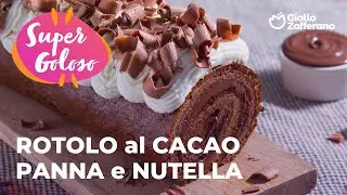 ROTOLO al CACAO con PANNA e NUTELLA - la RICETTA PERFETTA per i VERI GOLOSI😍🍫🤎