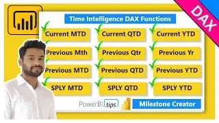 CALCULATE 📊Current, Previous & SamePeriodLastYear | MTD QTD YTD | MoM QoQ YoY In POWER BI Using DAX