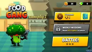 Food Gang GamePlay Walkthrough Part 1- Tutorial  (Android & IOS)