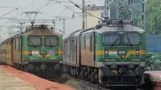 Dangerous Speedy LHB & ICF Special Trains | WAP5+WAG7+WAP4+WAG-9 ICF & LHB Train | Indian Railways