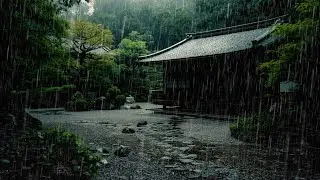 Zen Garden Rain  Japanese Park Ambience for Deep Calm, Sleep & Meditation | rain sound for sleeping