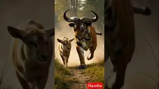 Cow attacks a tiger #shorts #hamba