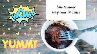how to make chocolate mug cake in 3min #first video