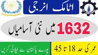 PAEC Jobs Po Box 1632 New Advertisement | Atomic Energy Latest Jobs 2021 | Today New Jobs In PAEC
