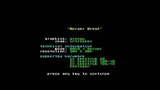 Border Break &mdash; Grongy (executable gfx for ZX Spectrum), 2024