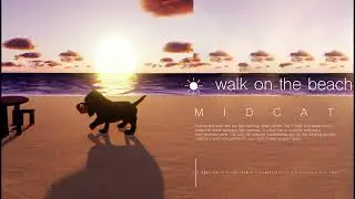 🌅 Beach Sunset Serenade 🐾 | 1 Hour Lo-fi Music for Relaxing ft. Adorable dog Mascot