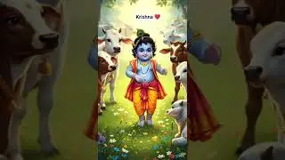 bal krishna leela 💙 | choto so mero madan gopal | shorts #krishna #cow #dance #music #devotional