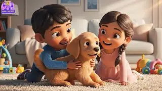 Cute Little Puppy Playing 🐶 | Animated Poem for Kids