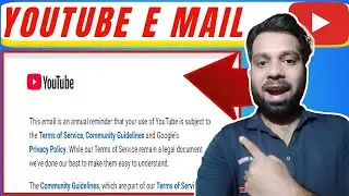 | Youtube Viral Mail | Annual reminder about YouTube's Terms of Service, Community Guidelines 