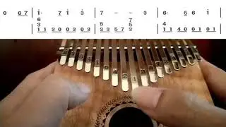 卡林巴教學~入門演奏曲part 9 ~視譜演奏(天空之城 1~13 小節)Kalimba teaching