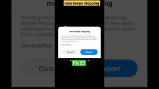 #shorts msa keeps stopping error fix