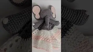 Meet Elsie the Elephant Lovey! 🐘❤️ #FreeCrochetPattern now live on my blog. #CrochetBabyBlanket