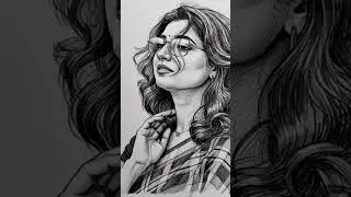 Drawing painting Portrait for traditional girl #facepainting  #drawing #painting  Feeling joyful.