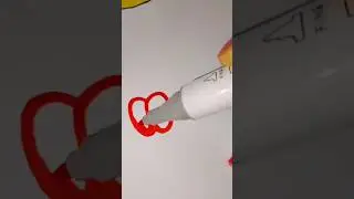 🖍️ Mini Apple Magic 🍎|#art #viral#asmr  #easy #drawing #easydrawing #coloring