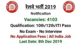 South Central Railway Jobs 2019 - 10th/12th/ITI Apply | Sarkari Naukri / Govt Jobs 2019