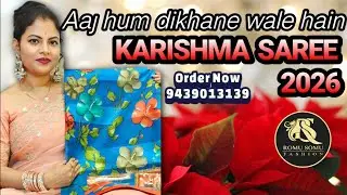 Karishma Cotton Saree Collection 2026 |Soft & Elegant Daily Wear | Perfect for Office & Festive Wear