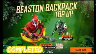 FREE BEASTON BACKPACK| BEASTON PET SKIN |NEW TOP UP EVENT FREEFIRE |