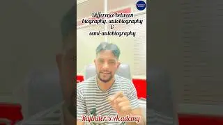 Difference between biography and autobiography #english #spokenenglish #communication#reels#viral