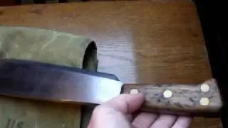 Village Blacksmith USMC Bolo Machete  + Map- Case WWII